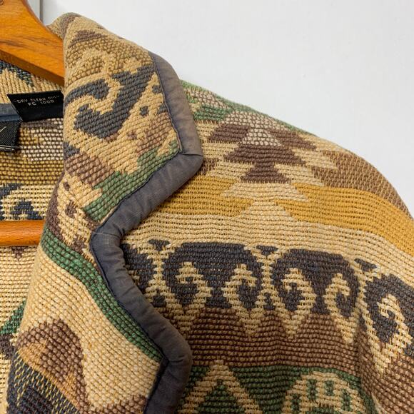 Vintage 80s New Identity women's woven cotton southwestern print blazer XL - Picture 6 of 10